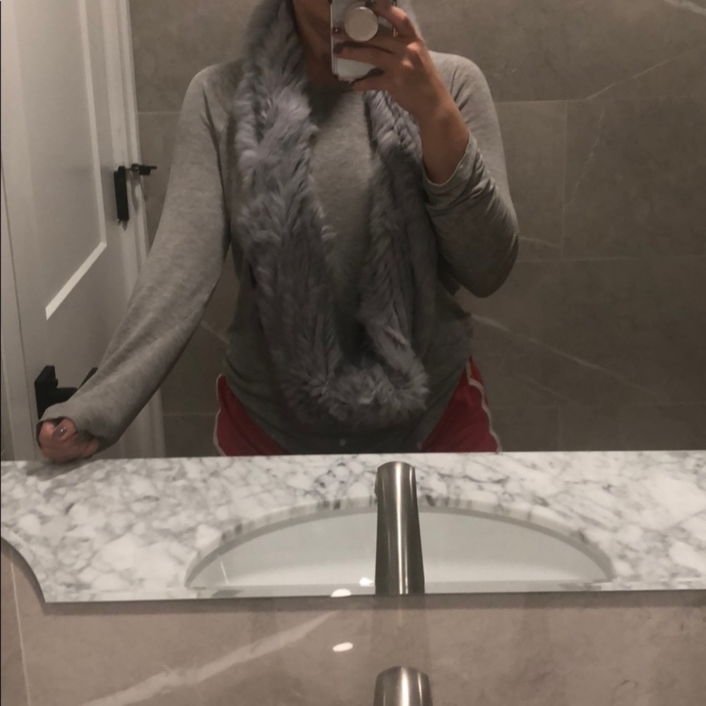 Vince Camuto Rabbit Fur Scarf - Picture 7 of 11